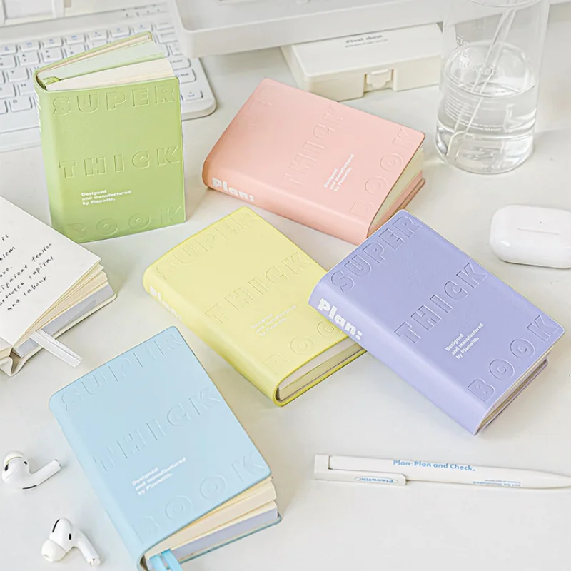 Super Thicken Candy Color Diary Journal Notebook Business Office Portable Meeting Record Notepad 80 Sheets School Stationery