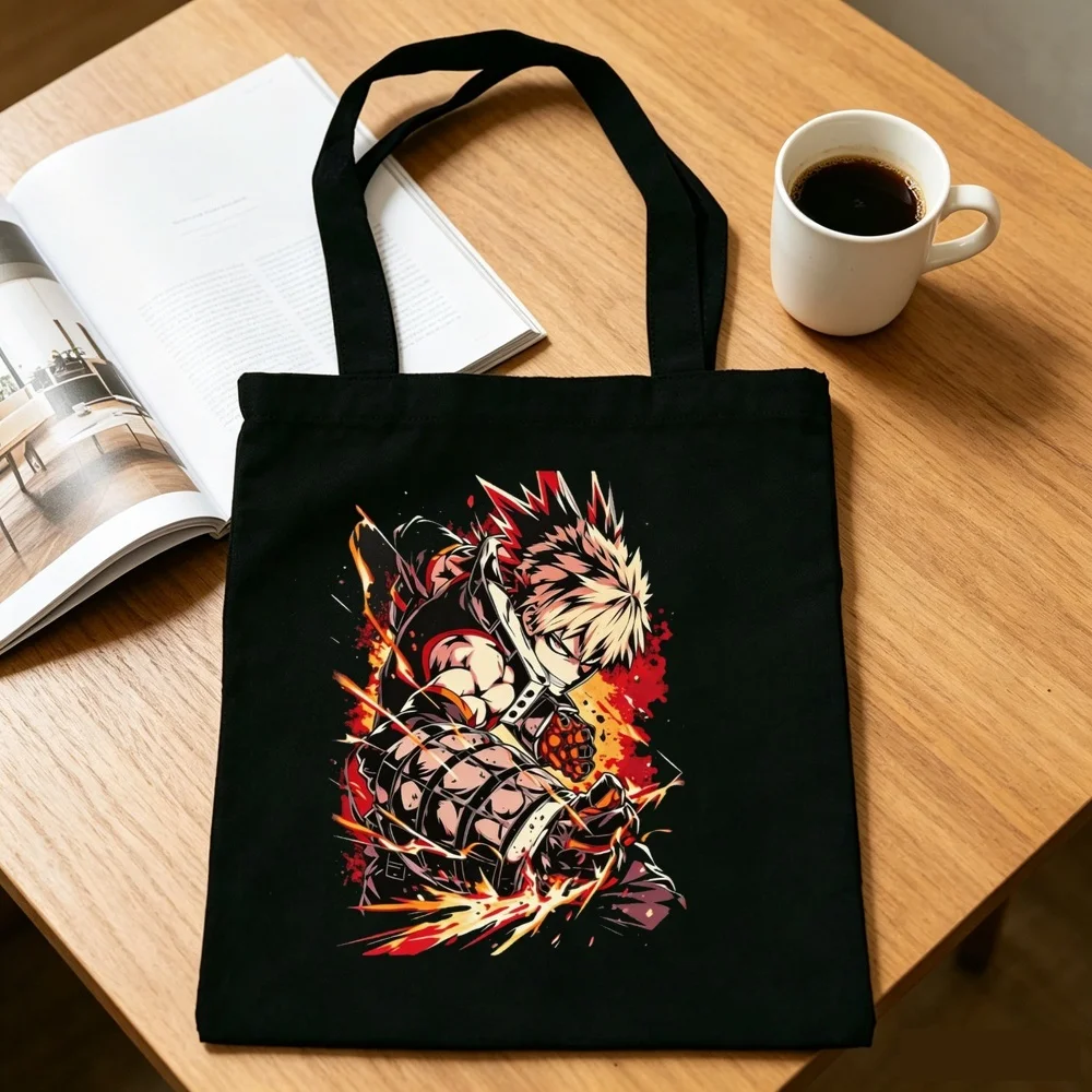My Hero Academia tote bag foldable sac cabas personnalisable canvas  bolsas de tela femme