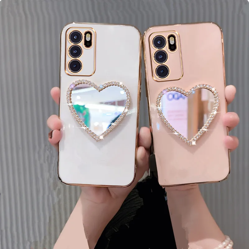 Luxury Glitter Mirror Phone Case For Samsung Galaxy A50 Cover For Samsung A71 A51 A70 A31 A41 A11 A01 A10S A20 A30S A21S A7 2018