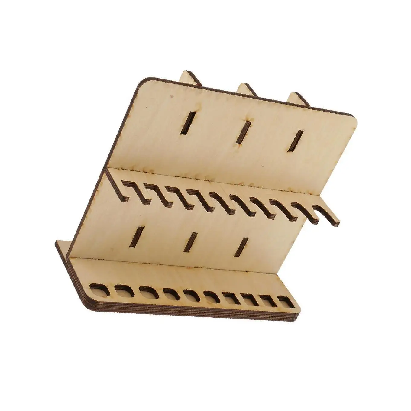 

Wooden Leathercrafts Tools Rack Paint Brushes Rack Organizer Holder