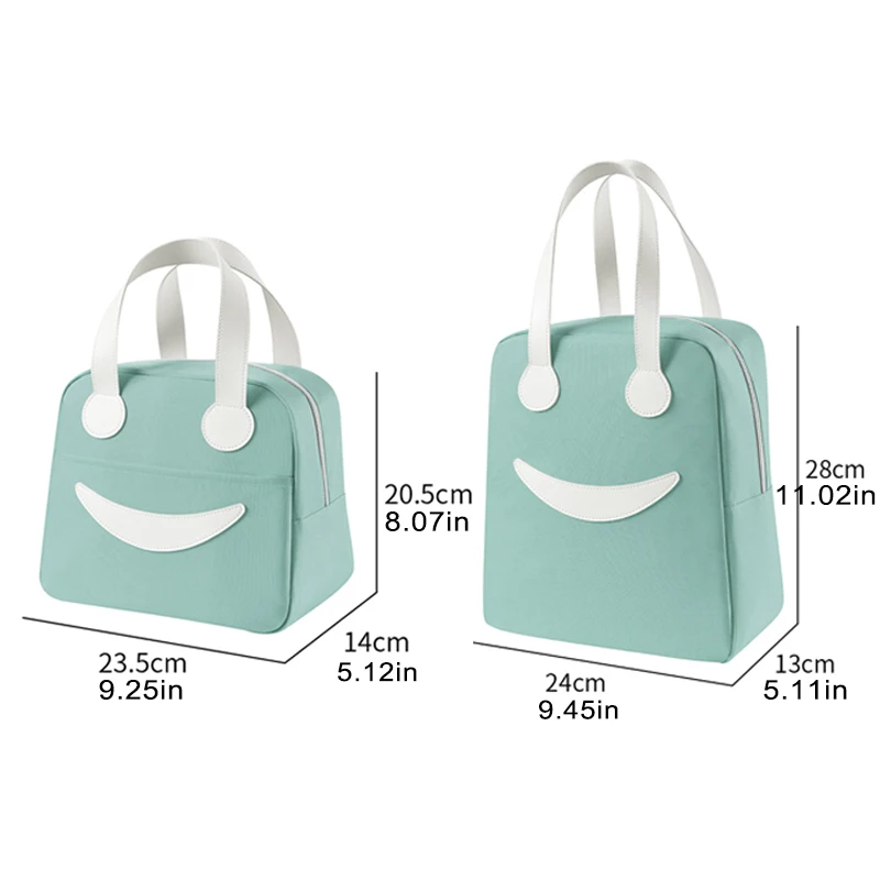 Portable and Portable Lunch Bag Aluminum Foil Insulated Lunch Box Bag Student Cute Lunch Bag Oxford Cloth Lunch Bag