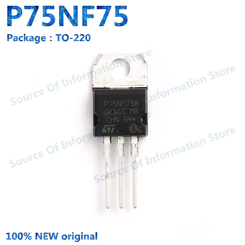 P75NF75 TO-220 Field Effect Tube MOSFET N-Ch 75 Volt 80 Amp