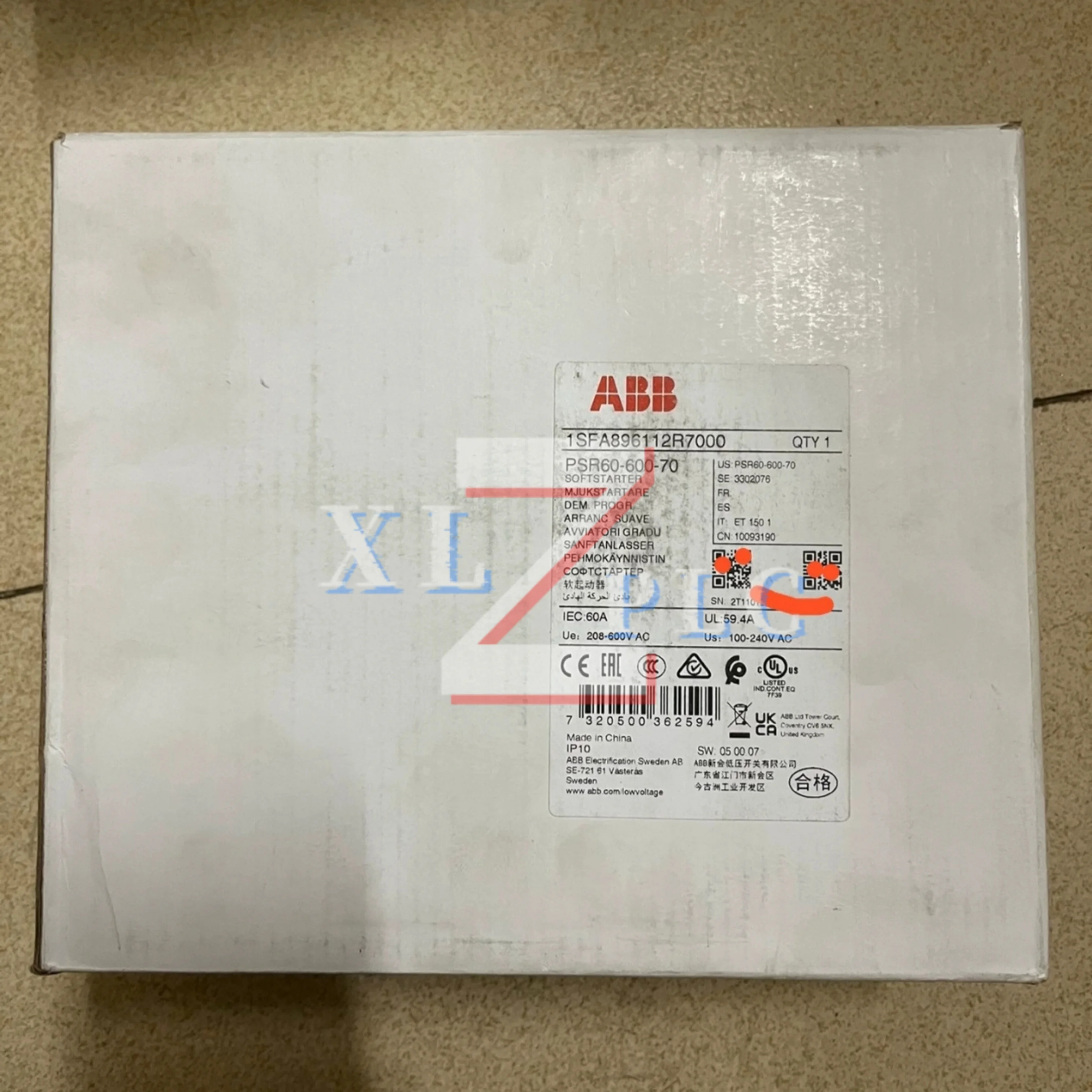 بداية لينة PSR60-600-11 PSR105-600-70 55KW PSR60-600-70 30KW PSR72-600-11 PSR72-600-70 37KW جديد في الصندوق