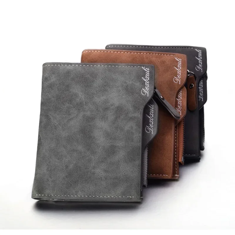 New Design Top Wallet Men Soft Leather wallet with removable card slots multifunction men zipper wallet purse male clutch