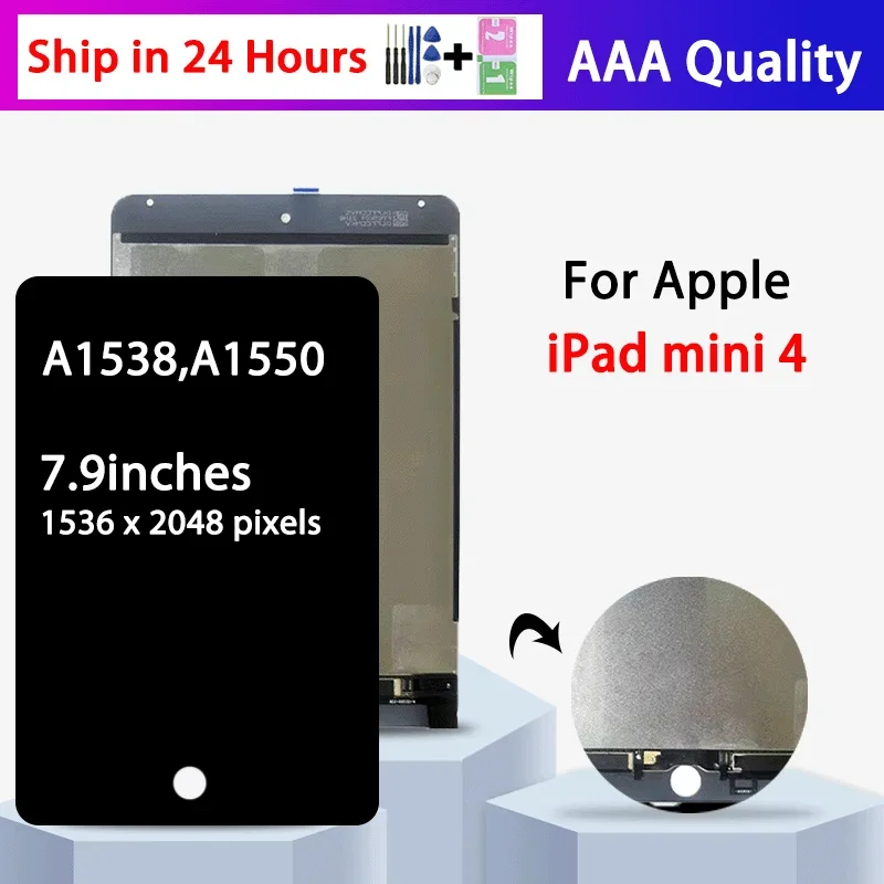 

A1538 A1550 A1550 A1538 Премиальный ЖК-дисплей для Apple IPad Mini 4 Mini4, дигитайзер сенсорного экрана, панель в сборе, ЖК-экран