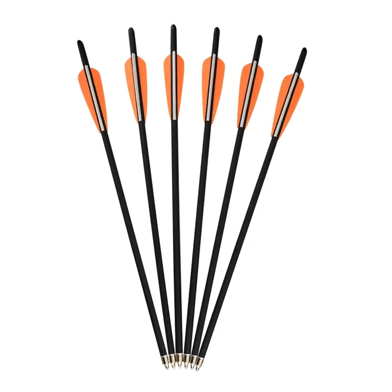 

6/12PCS Archery Mixed Carbon Arrow 100gr Arrowhead Rubber Feather Outdoor Hunting Shooting Bow and Arrow Accessories