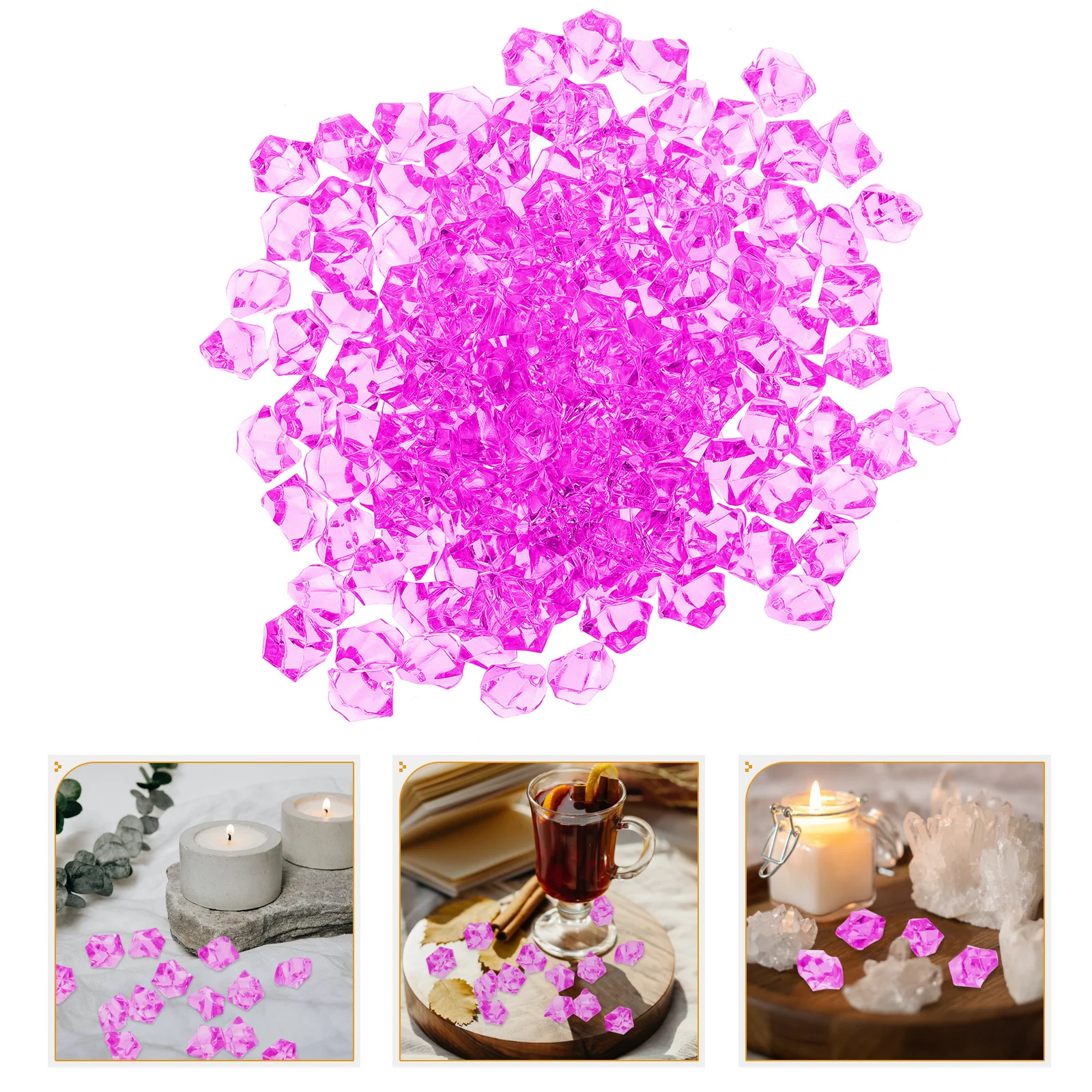 

500pcs Simulation Cubes Acrylic Crystal Crushed Ice Diy Decor Accessories For Vase Filler Party Decoration Home Restaurant Bar
