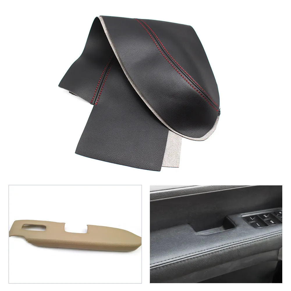 Microfiber Leather Door Armrest Cover For Honda CRV 2007 2008 2009 2010 2011 Car Front Door Armrest Panel Cover Trim