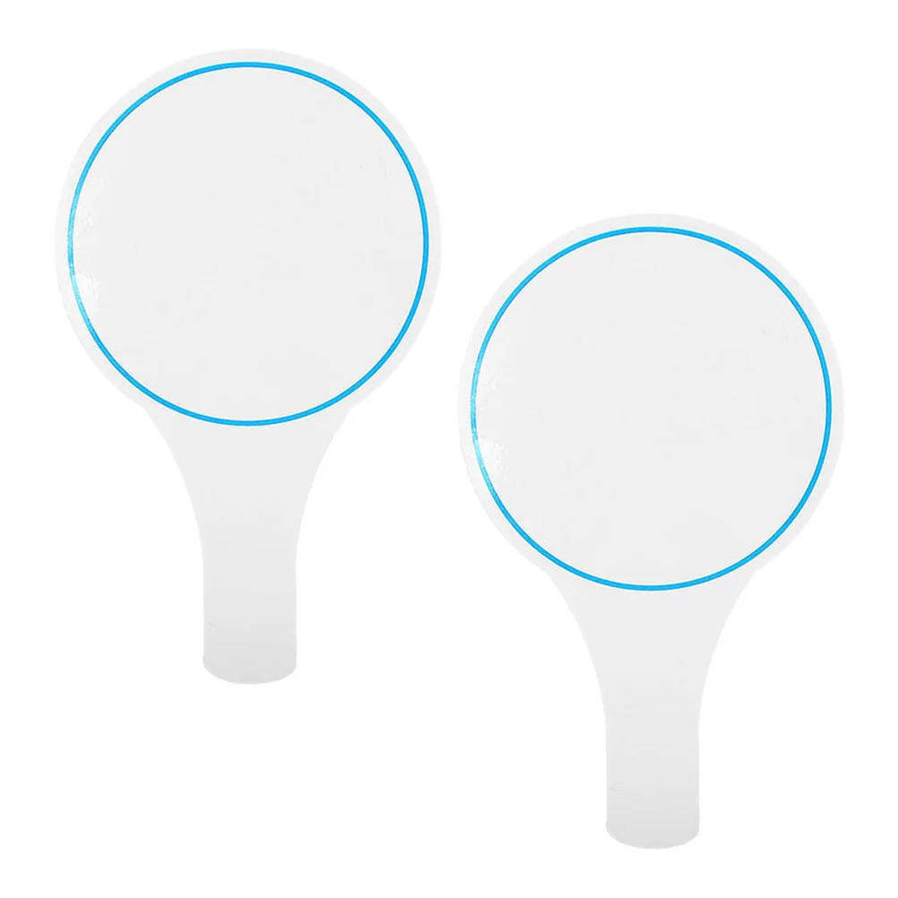 2pcs Handheld Whiteboard Single Sided Dry Erase Board For Voting Scorecard Writing Classroom Presentation Paddle
