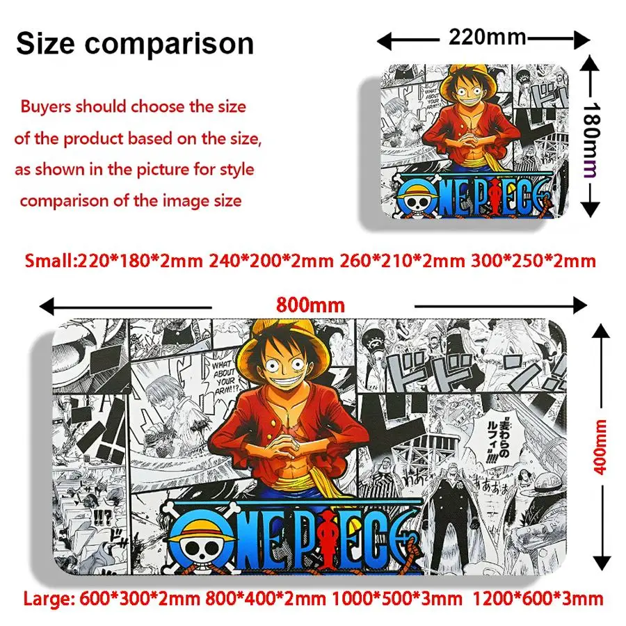 Anime OneS PieceS Waterproof Mouse Pad Desk accessories Keyboard Mouse Pad Computer Laptop Pad Game Console Pad office Pad
