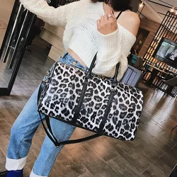 2024 New Shoulder Bag All-match Large Capacity Faux Leather Leopard Zebra Print Women Zip Closure Tote Handbag for Daily Life