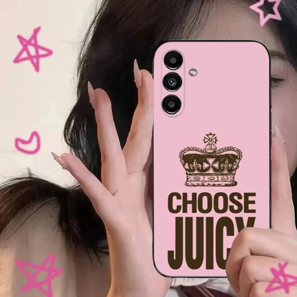 J-Juicy C- Couture  Phone Case For Samsung S24,S21,S22,S23,S30,Ultra,S20,Plus,Fe,Lite,Note,10,9,5G Black Soft Cover