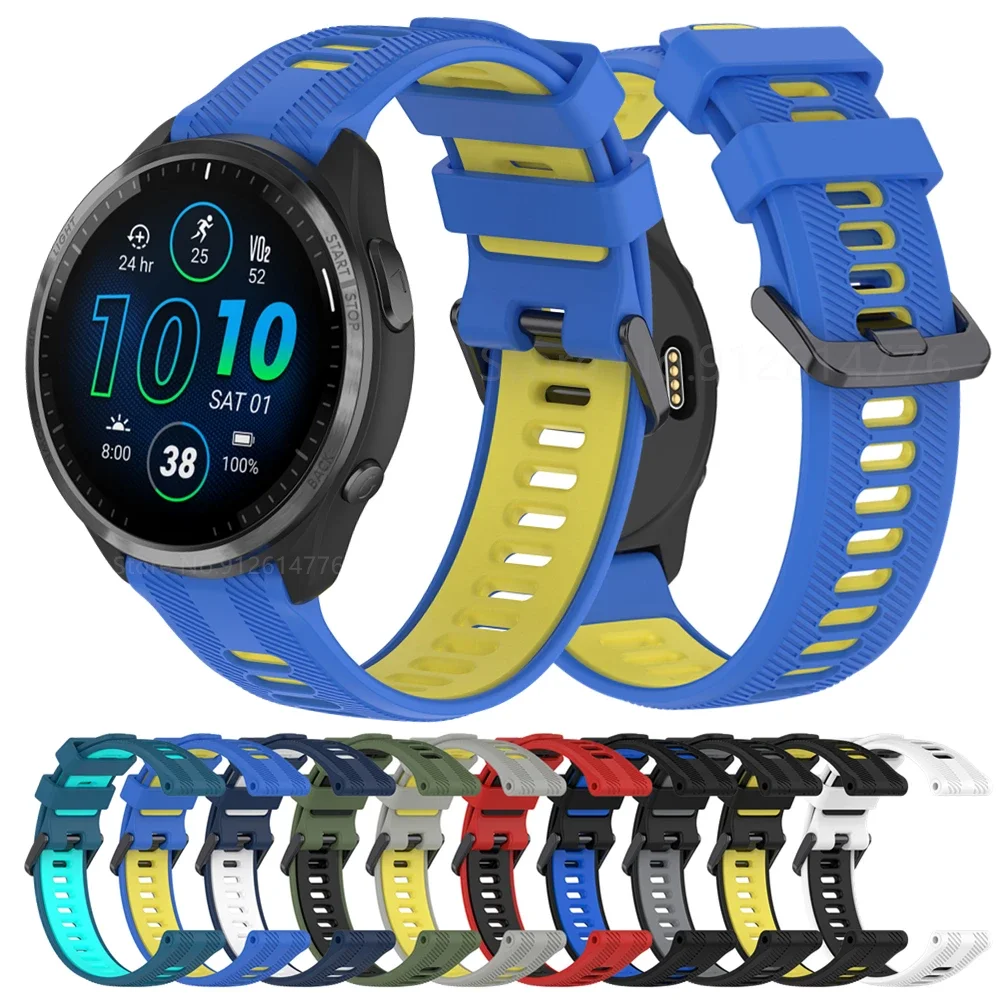 Silicone Wrist Strap For Garmin Forerunner 965 955 Solar 745 945 LTE 935 Watch Band For Fenix 8 47mm 7 6 Pro Bracelet Wristband