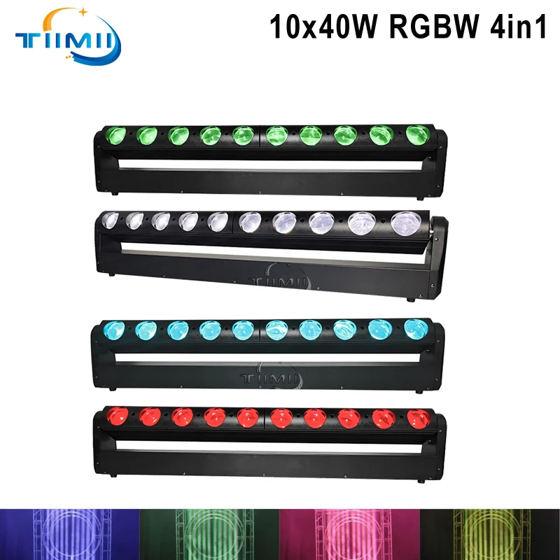 1-10Pcs 10X40W RGBW 4IN1 LED With DMX Beam Moving Head Light 10 Eyes Dj Lights Best For Disco Birthday Party Dance Floor Wedding