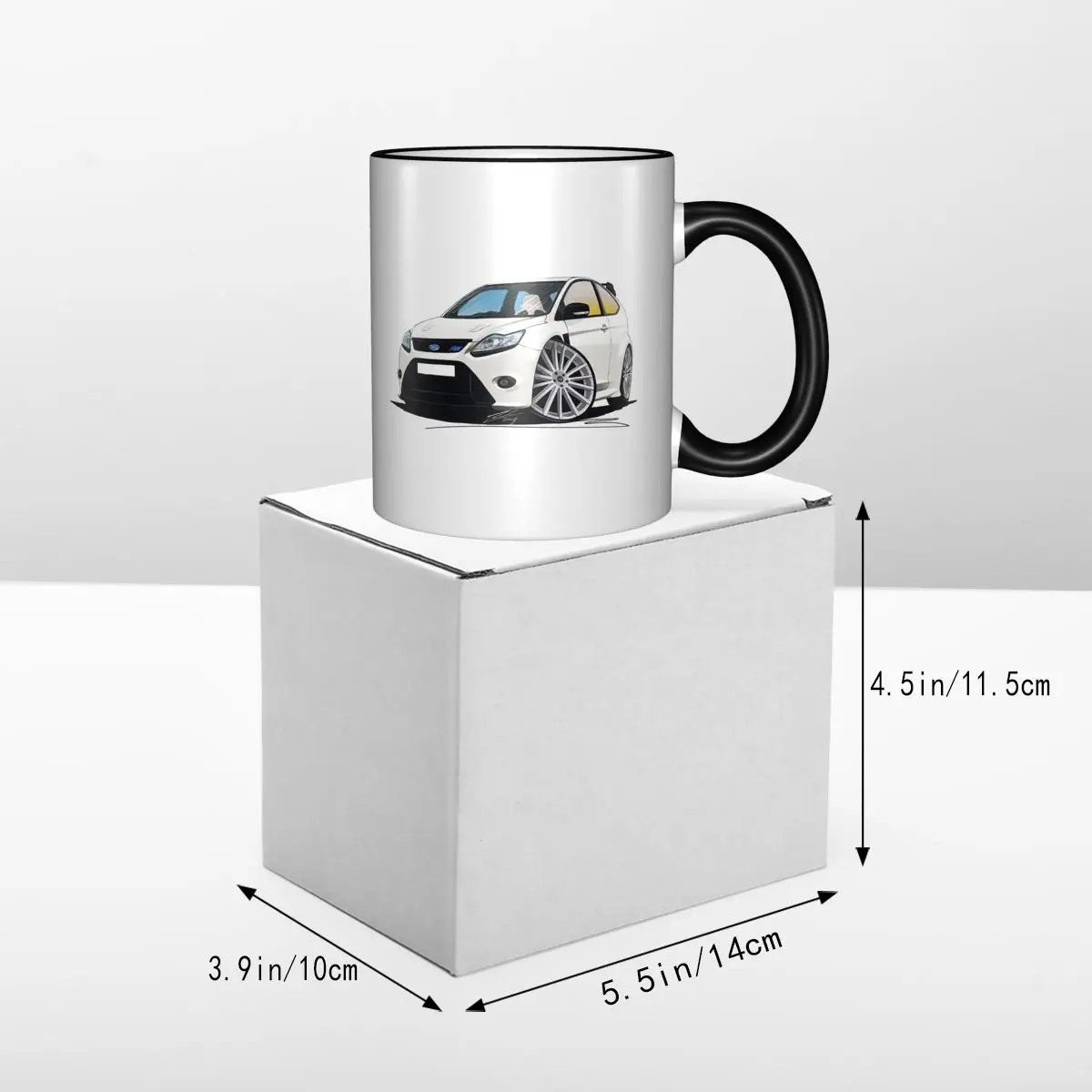 Ford Focus RS (Mk2) White Mug Funny Ceramic Coffee Cups Tea Mugs Milk Cup Drinkware Gift for Woman Man