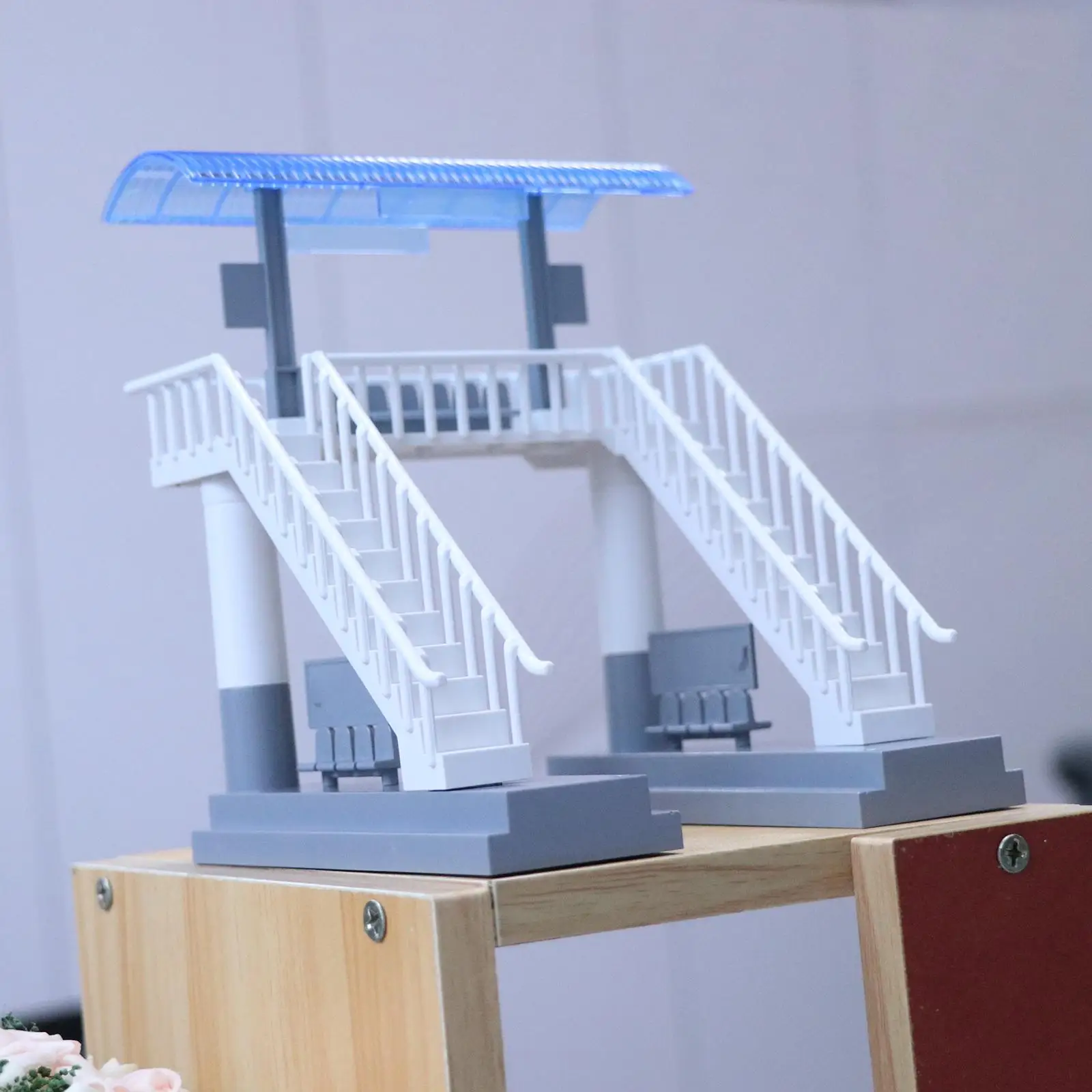 1/87 architectonisch modelsimulatie treinstation, voor decoraccessoire