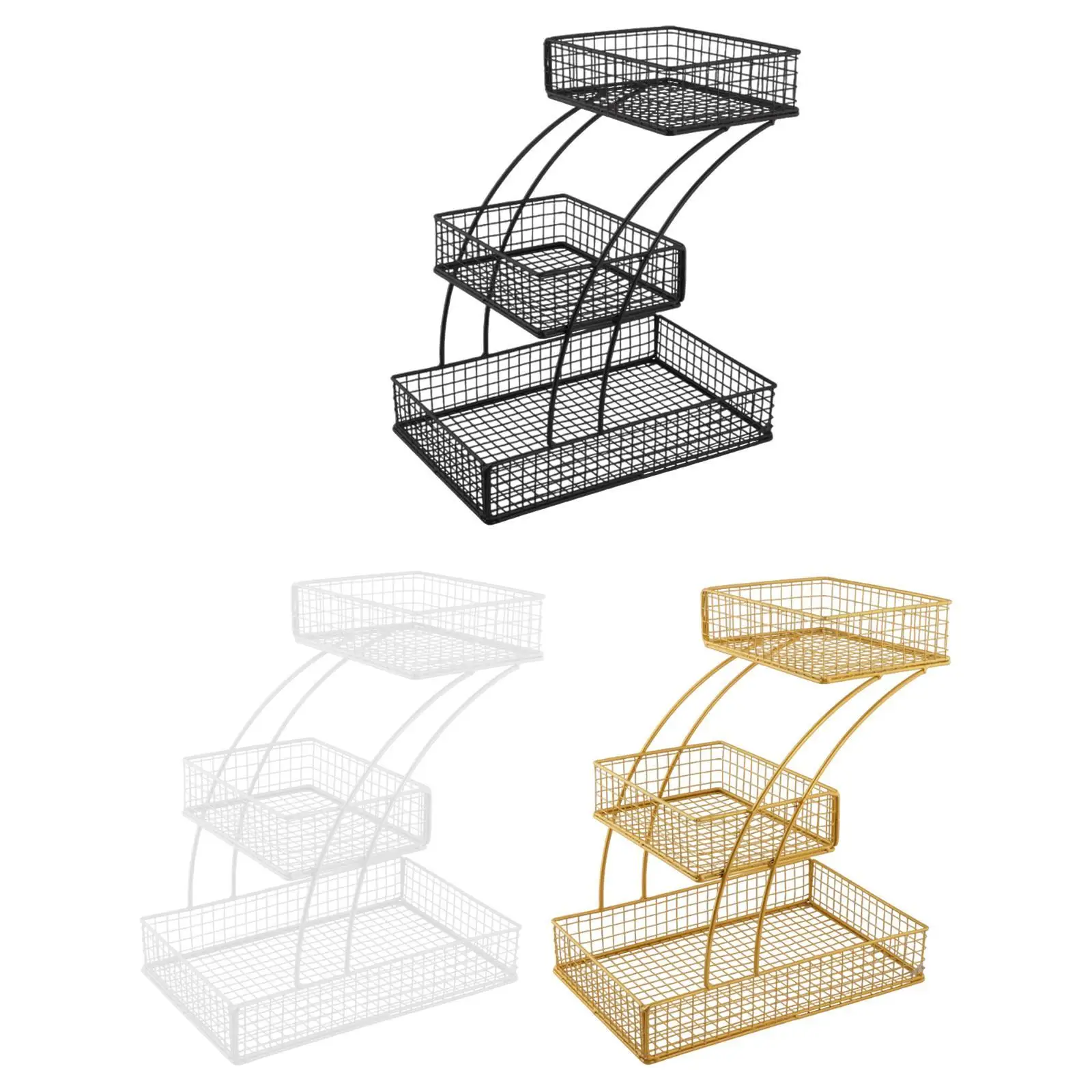 3 Tier Fruit Basket Bowl Storage Stand Wire Basket Fruit Holder for Kitchen Counter for Vegetable Onions Fruit Veggie Produce