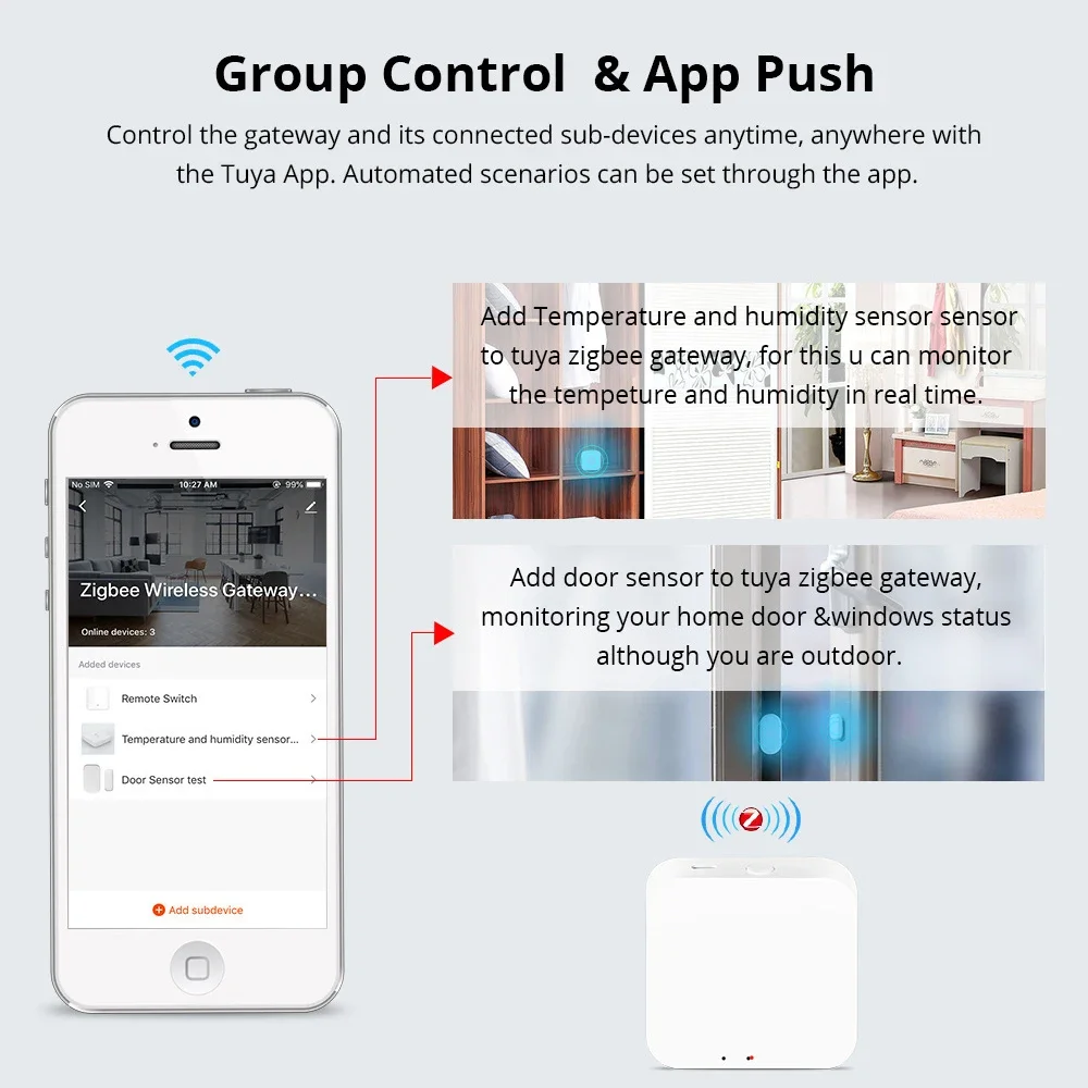 Imagem -02 - Tuya-zigbee Controle Central Gateway Bluetooth Multi-modo Controle Remoto sem Fio Casa Inteligente Automática Controle Central