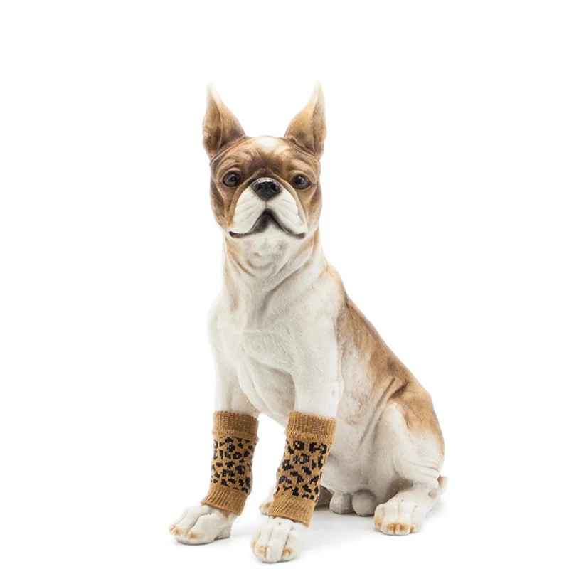 Anti-Dirty Knie polster für Hunde und Katzen, Bein abdeckung, Welpen schutz, kleines und mittleres Haustier, Anti-Dirty, Winter warm, S-XL Größe, 4 P – Detail 1