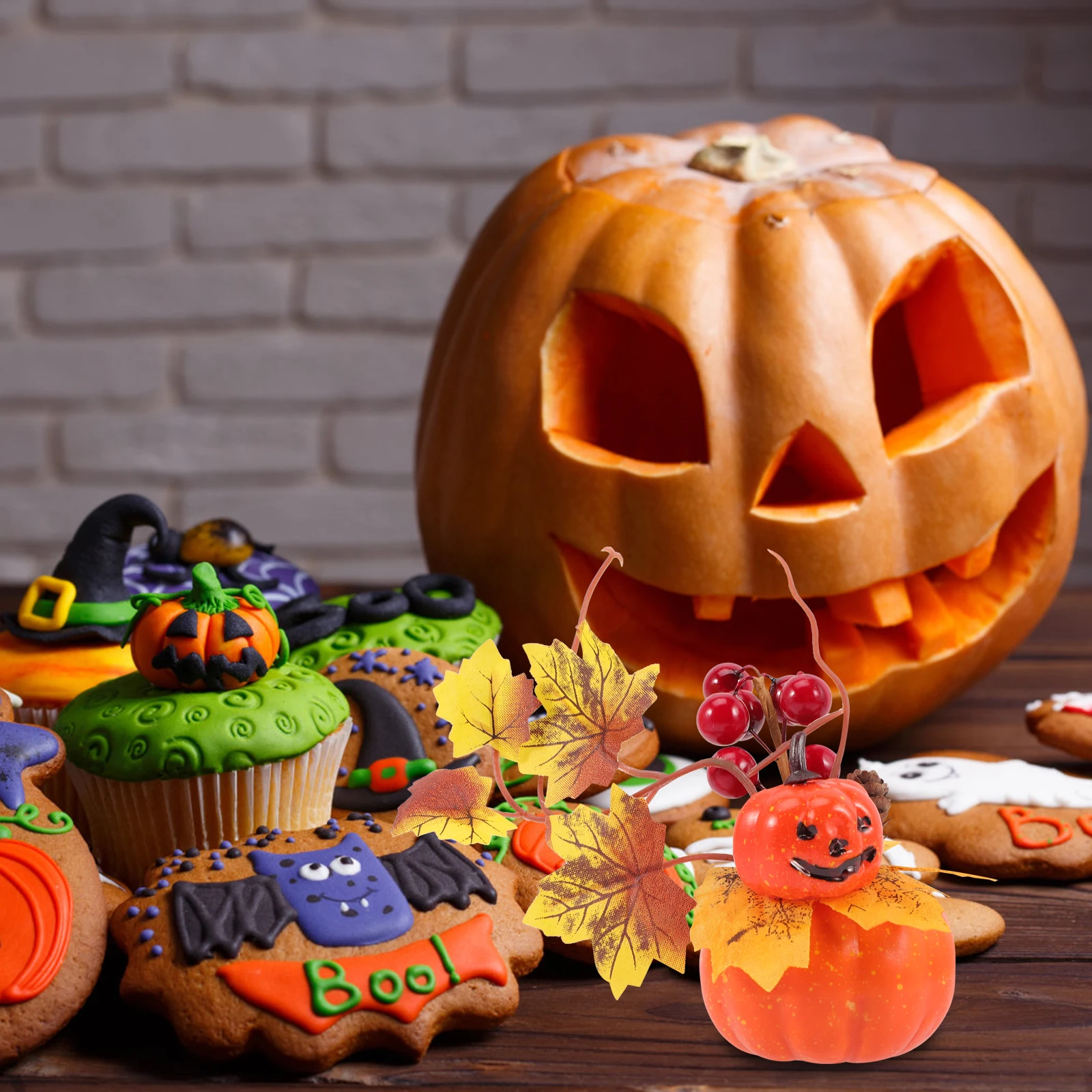 

Ornaments Yellow Pumpkin Decoration Fall Home Pumpkins Plastic Fake Decorations Indoor