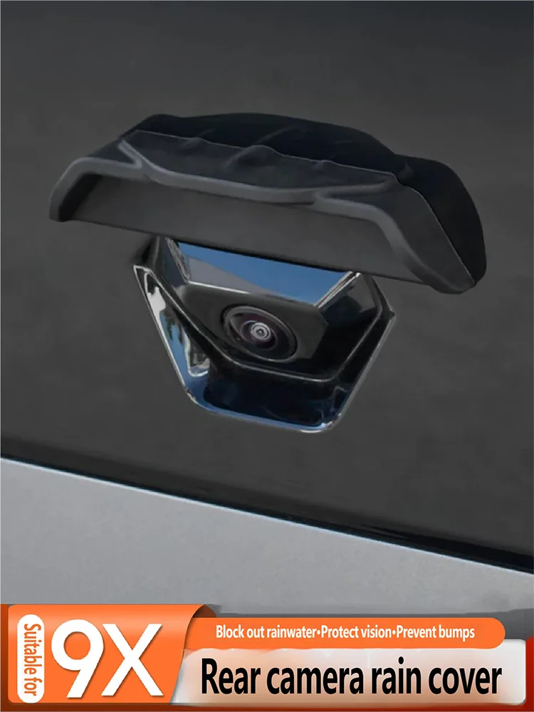 For ZEEKR 9X 2025 2026 Car Reverse Camera Rain Shade Silicone Protective Cover Outdoor Rainproof Shield