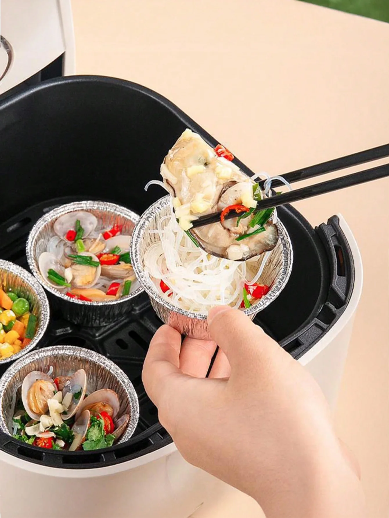 Air Fryer Special Paper Tin Foil Bowl Oven Household Egg Tart Holder Aluminum Foil Paper Plate Cake Mold Tin Foil Cup