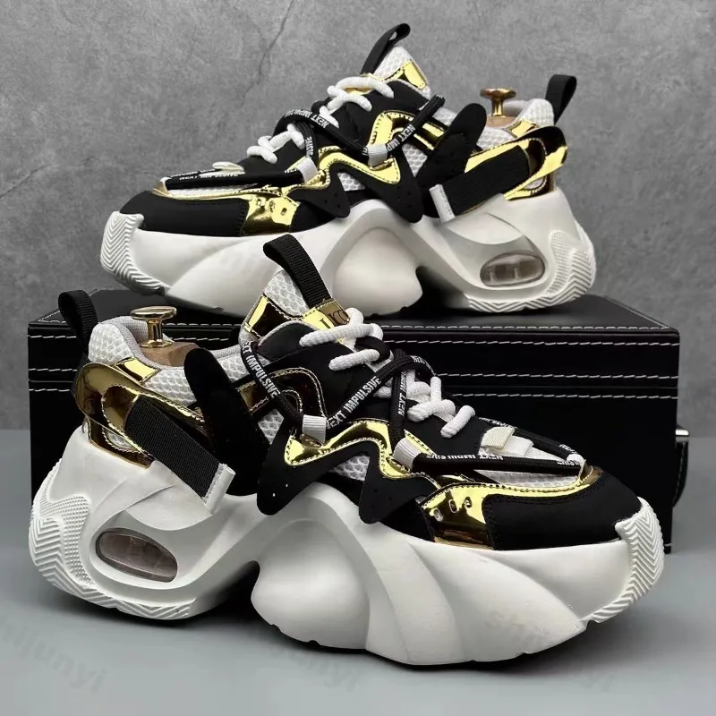 

Мужские повседневные кроссовки, дышащие весенние кроссовки 2025 года, уличные повседневные кроссовки на платформе, Нескользящая обувь, модная спортивная обувь