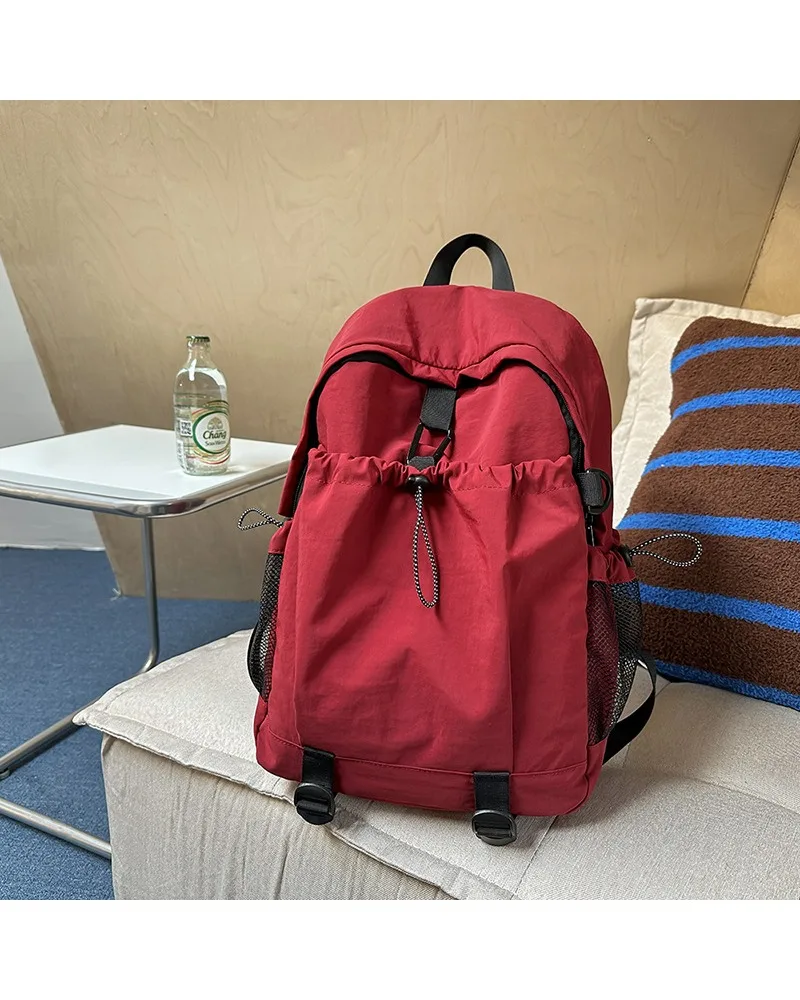 School Bag Female Tide Large Capacity Black Leisure Travel Backpack Male High School Junior High School Student Backpack