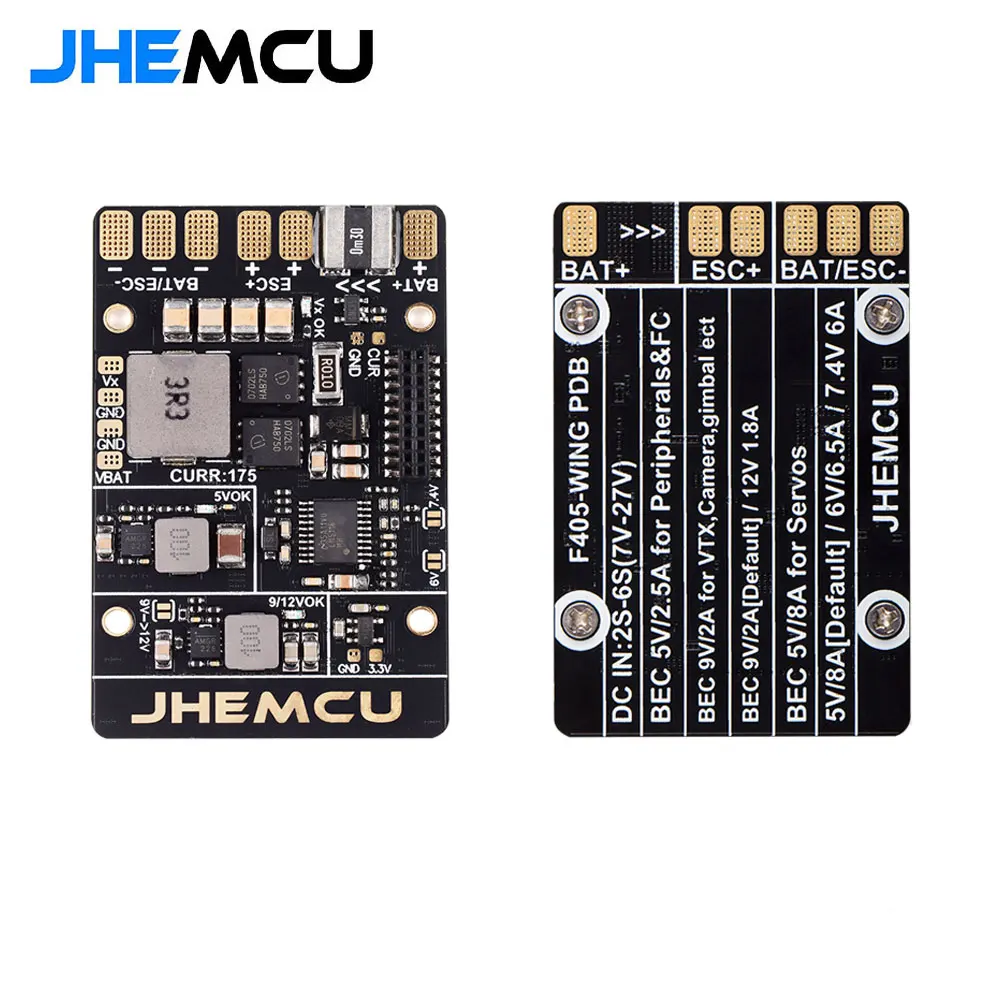 JHEMCU F405 Wing INAV FC ICM-42688P Baro OSD MicroSD Blackbox 5V 8A BEC 10PWM 6UART für FPV Starrflügler Flugflügel – Detail 7