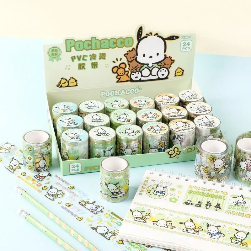 

Sanrio Pochacco Anime Kawaii Children Diy Tape Cute Cartoon Notebook Decorative Stickers Waterproof DIY Patch Gifts Toys