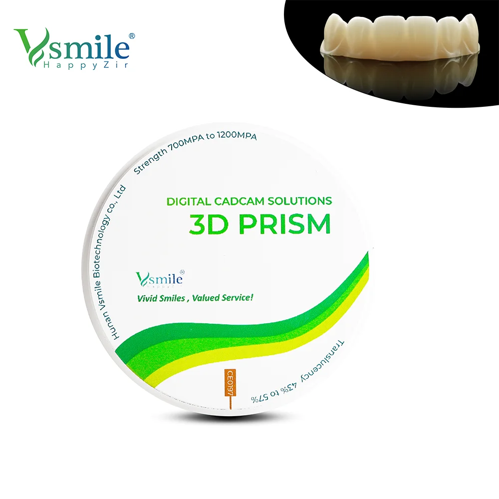 98 Dental Zirconia 3D Prism Multilayer Zirconia Disk dental implant materials Vita16 Shades For Dental LAB Milling Machine Use