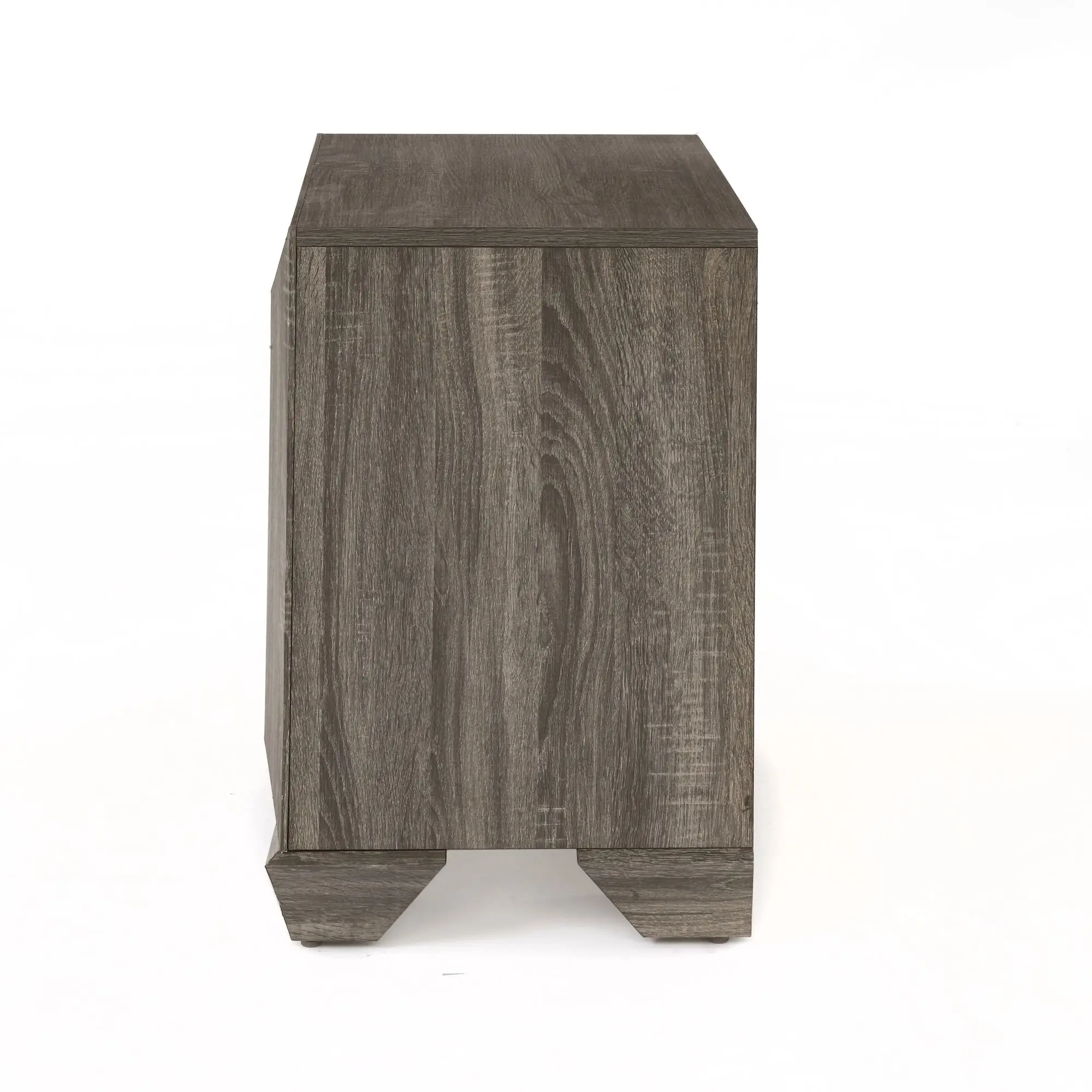 Lyndon Weathered Gray Nightstand With Grain Finish Stylish Nightstands Collection