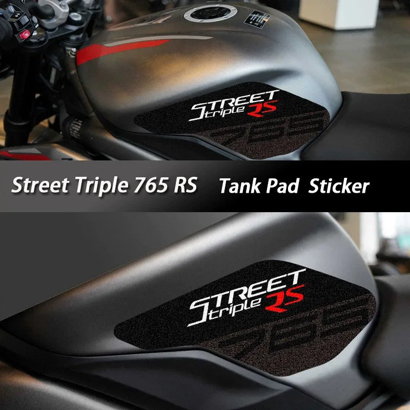 

Suitable for Street Triple 765RS Motorcycle Accessories Fuel Tank Sticker Rubber Waterproof TPU Anti Slip Fish RS 765