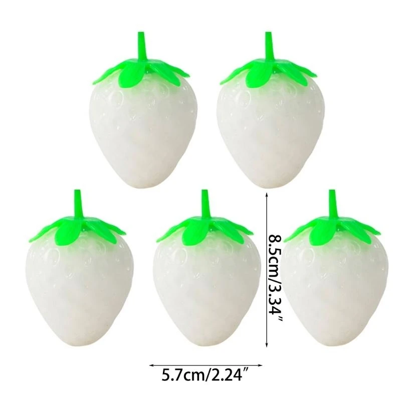 Brinquedo apertar morango realista brinquedo ascensão lenta escritório brinquedo frutas 15UB