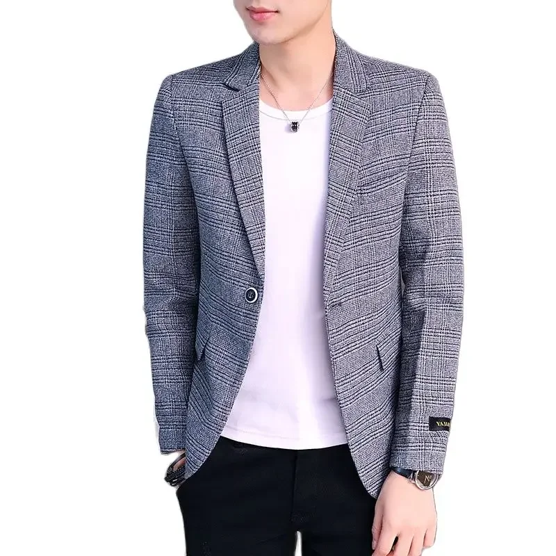 

Men's New Single Breasted Small Suit Jacket Business Professional Fashion Comfortable Casual Jacket Banquet Gentleman Suit