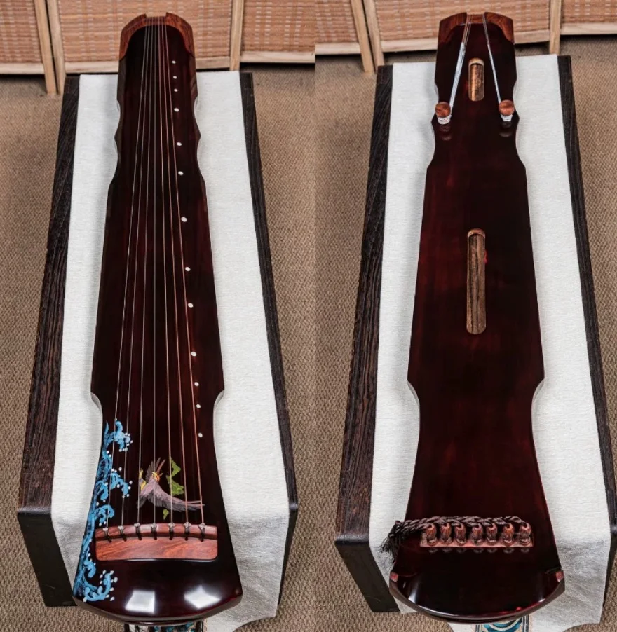 Hundun Style Guqin, Half Raw Lacquer, Old Fir Wood Chinese Traditional String Musical Instrument