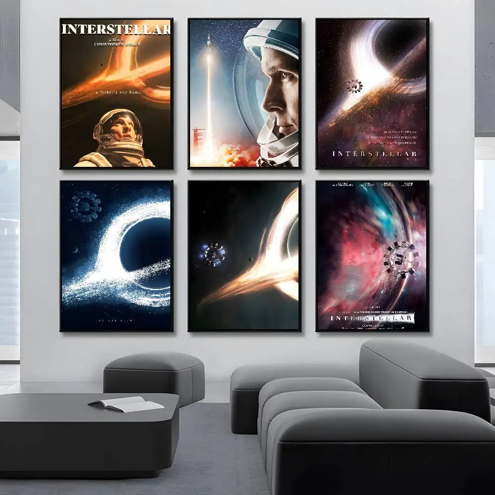 Movie I-Interstellar Poster Waterproof Vintage Movie Posters High Quality Wall Art Print For Room Decor Gift