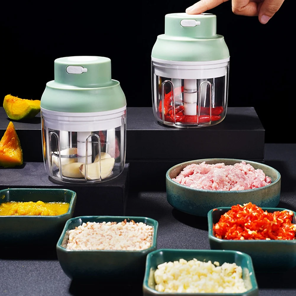 Mini USB Wireless Electric Garlic Masher Press Mincer Vegetable Chili Meat Grinder Food Chopper Kitchen Tools-A83Z