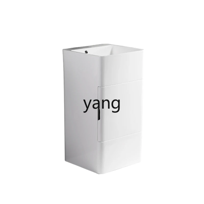 LHH column basin integrated hand washing artificial stone bathroom cabinet custom small apartment washbasin balcony bathroom