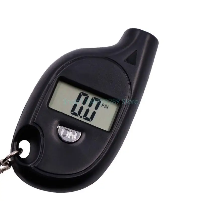 High-precision Mini Keychain Digital Display Tire Air Pressure Tester Meter Tire Keychain Design Easy Reading 63x33mm