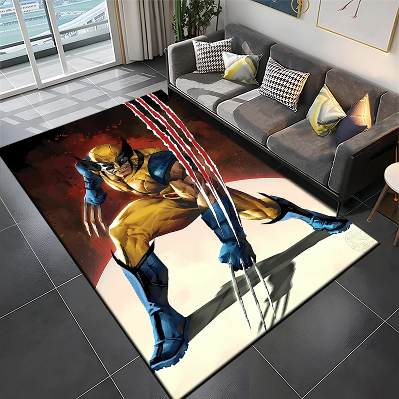 Marvel X-Men Wolverine Pattern tappeto per soggiorno tappeto tappetino da bagno zerbino creativo tappetino da camera da letto decorazioni per la casa