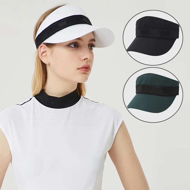 Spring and Summer Golf Hat Women Empty Top Sports Cap Breathable Sun Protection Baseball Hat Ladies Anti-UV Sun Visor