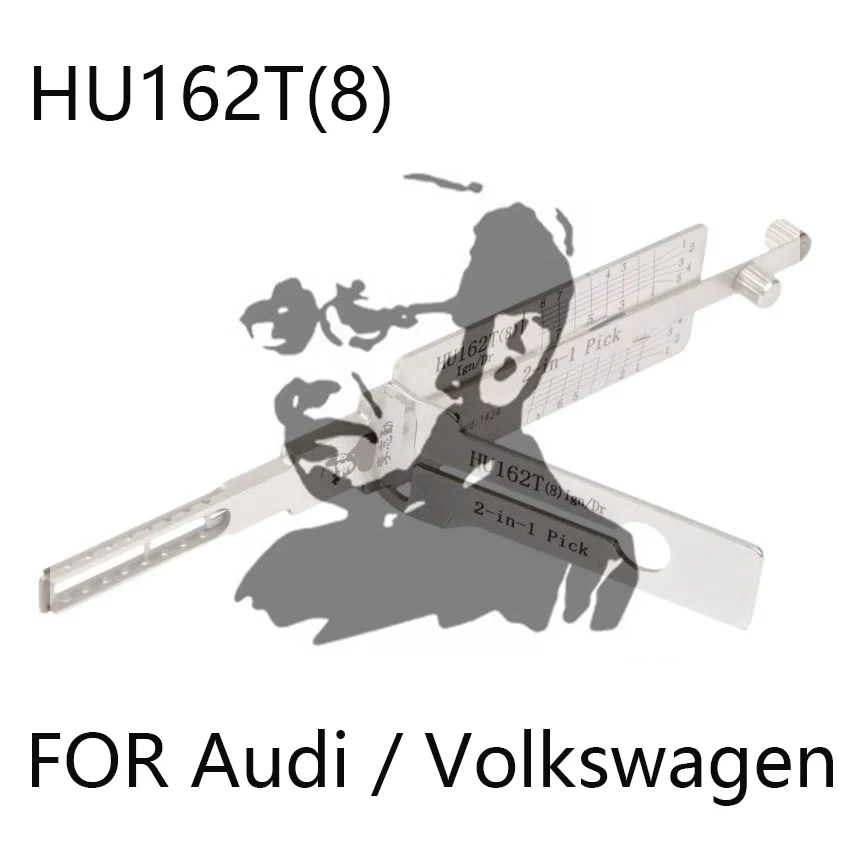 

Инструмент для вскрытия замков Lishi 2-в-1 HU162T / 8Cut / AG для моделей Audi/Volkswagen 2015 года и новее с профилем лезвия HU162T