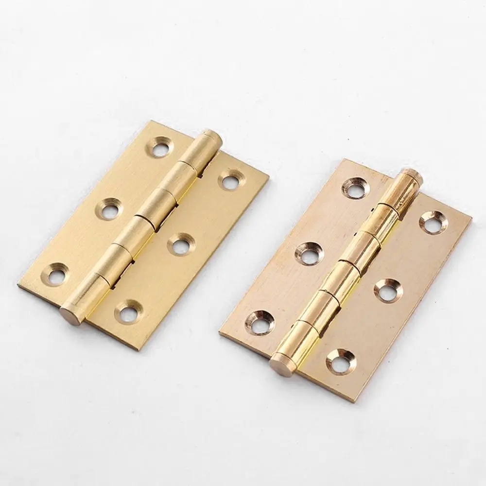 1-3.5Inch Brass Cross Hinge Cabinet Cupboard Window Door Mute Folding Hinges Multilayer Plating Durable Furniture Hardware