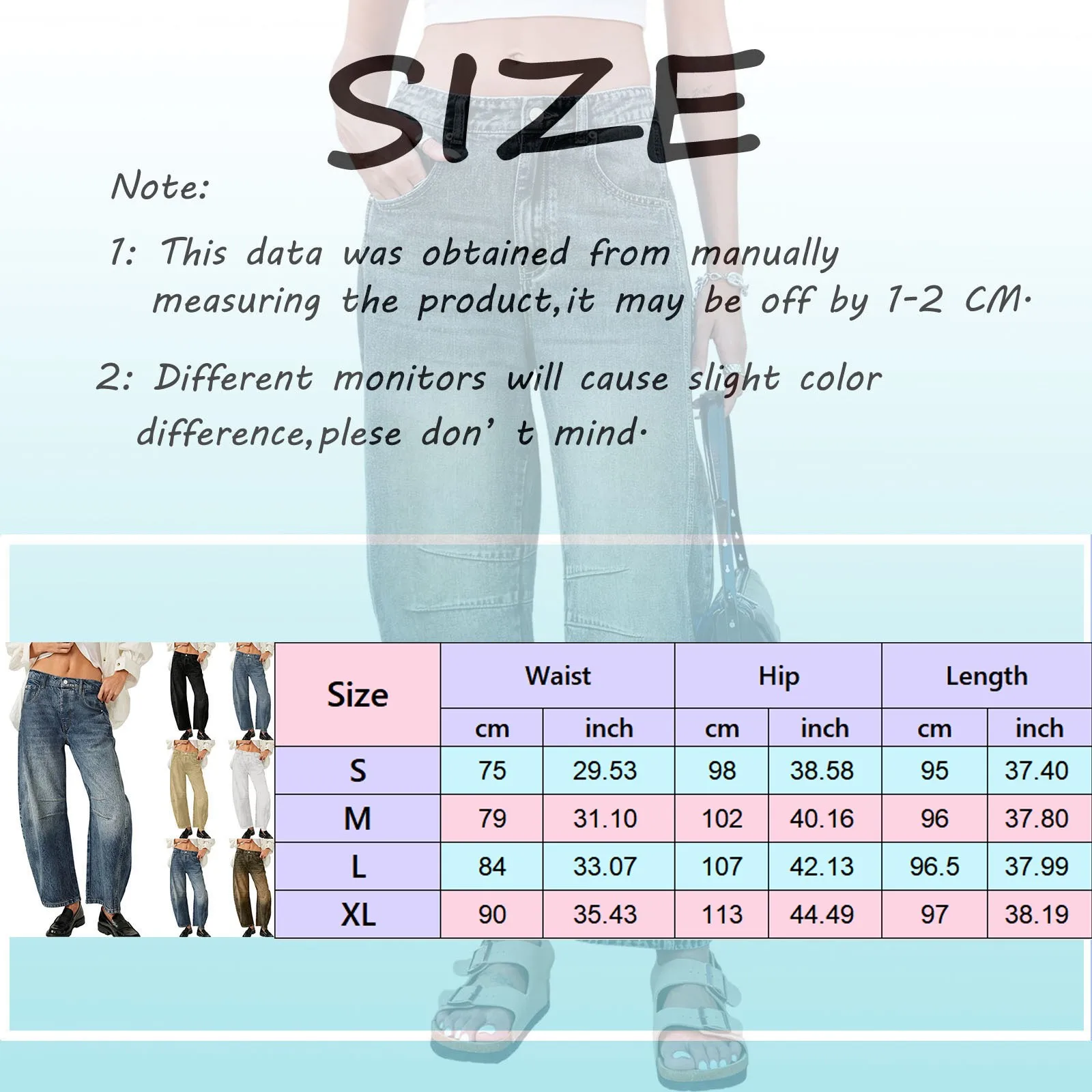 Einfarbige gerade Jeans mit niedriger Taille für Frauen Button Fly Loose Fit knöchel lange Damen jeans leichte Stretch-Damen hose mit weitem Bein