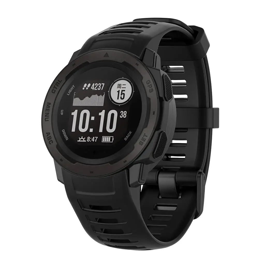 Eco Friendly Silicone Watch Band for Garmin Instinct Fitness Tracker Replacement Strap Skin Safe Design