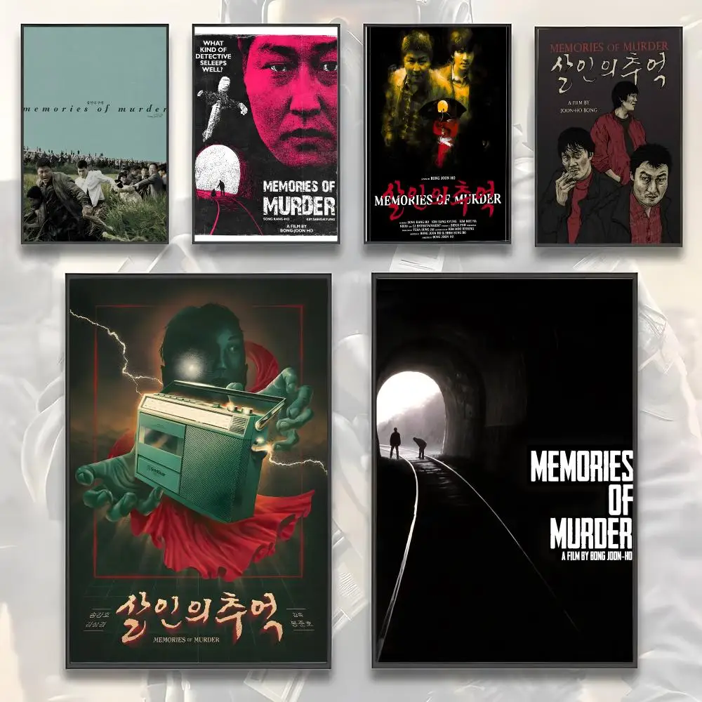 Crime thriller movies M-Memories of Murder Poster Home Living Bed Room Bar Hallway Sticky Wall Art Printing Aesthetic Decor