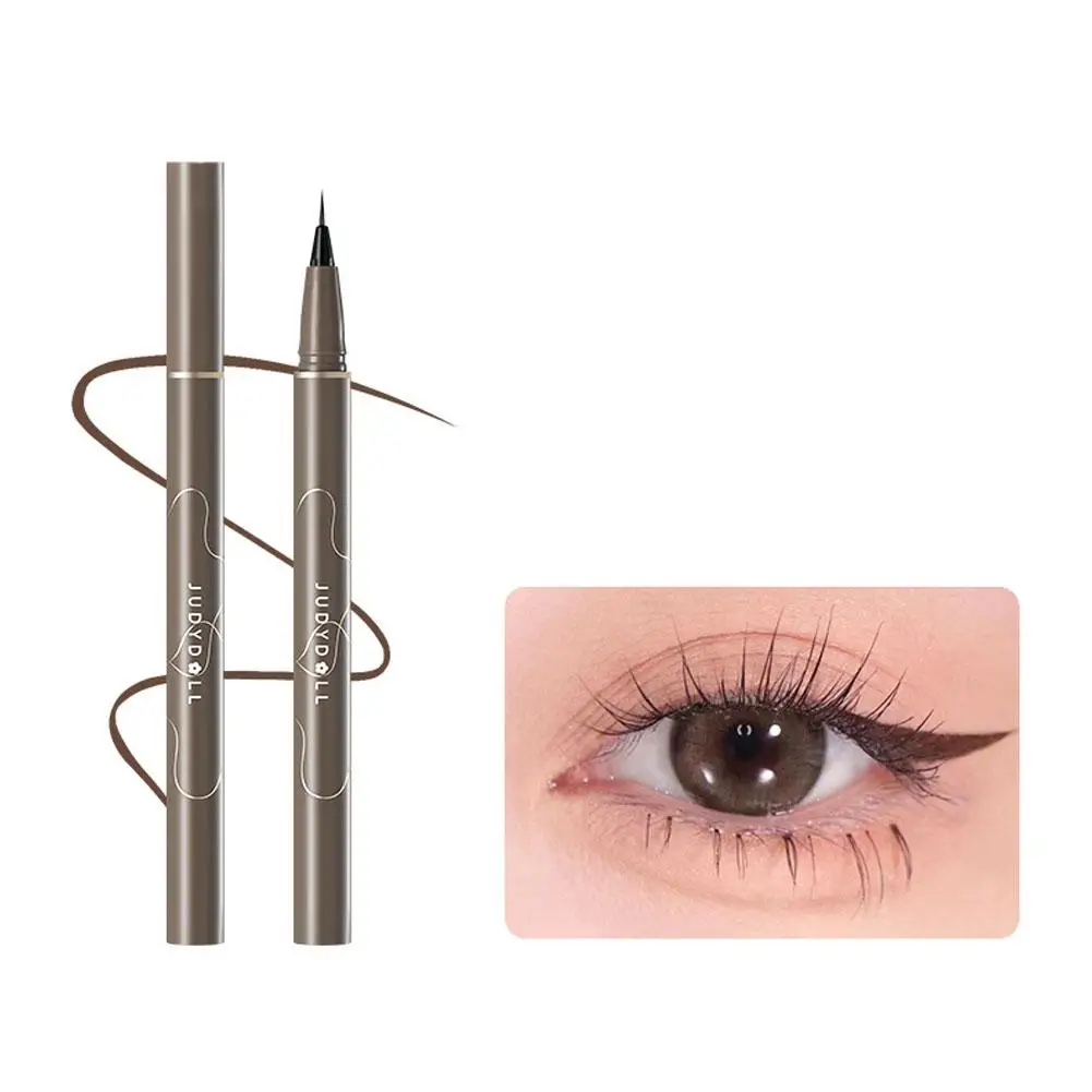 Judydol Flüssiger Eyeliner, 0,014 mm, ultrafein, langlebig, kein Verschmieren, unterer Wimpern-Sommersprossenstift, geeignet für Anfänger, 4 g, Schwarz L4L2