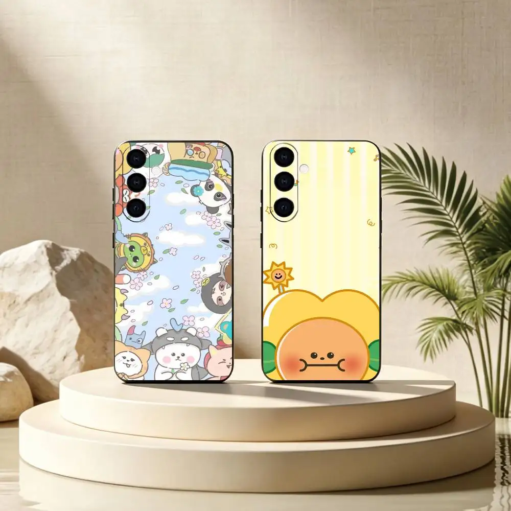 C-Cartoon Mascot GMMTV Phone Case Black Silicone Soft For Samsung Galaxy A73,A72,A71,A70,A53,A52,A51 Gift