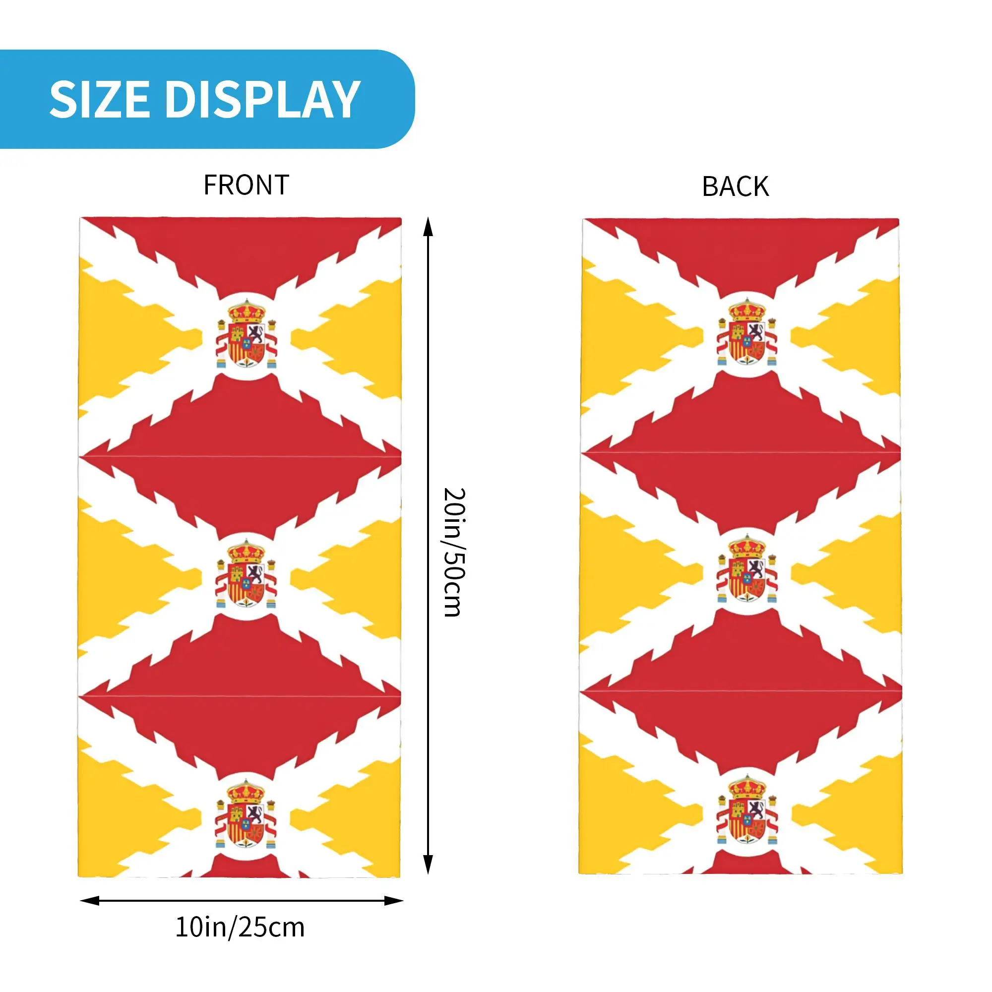 Spain Flag Burgundy cross  Bandana Neck Cover Printed Mask Scarf Multi-use Headband Riding Unisex Adult Breathable